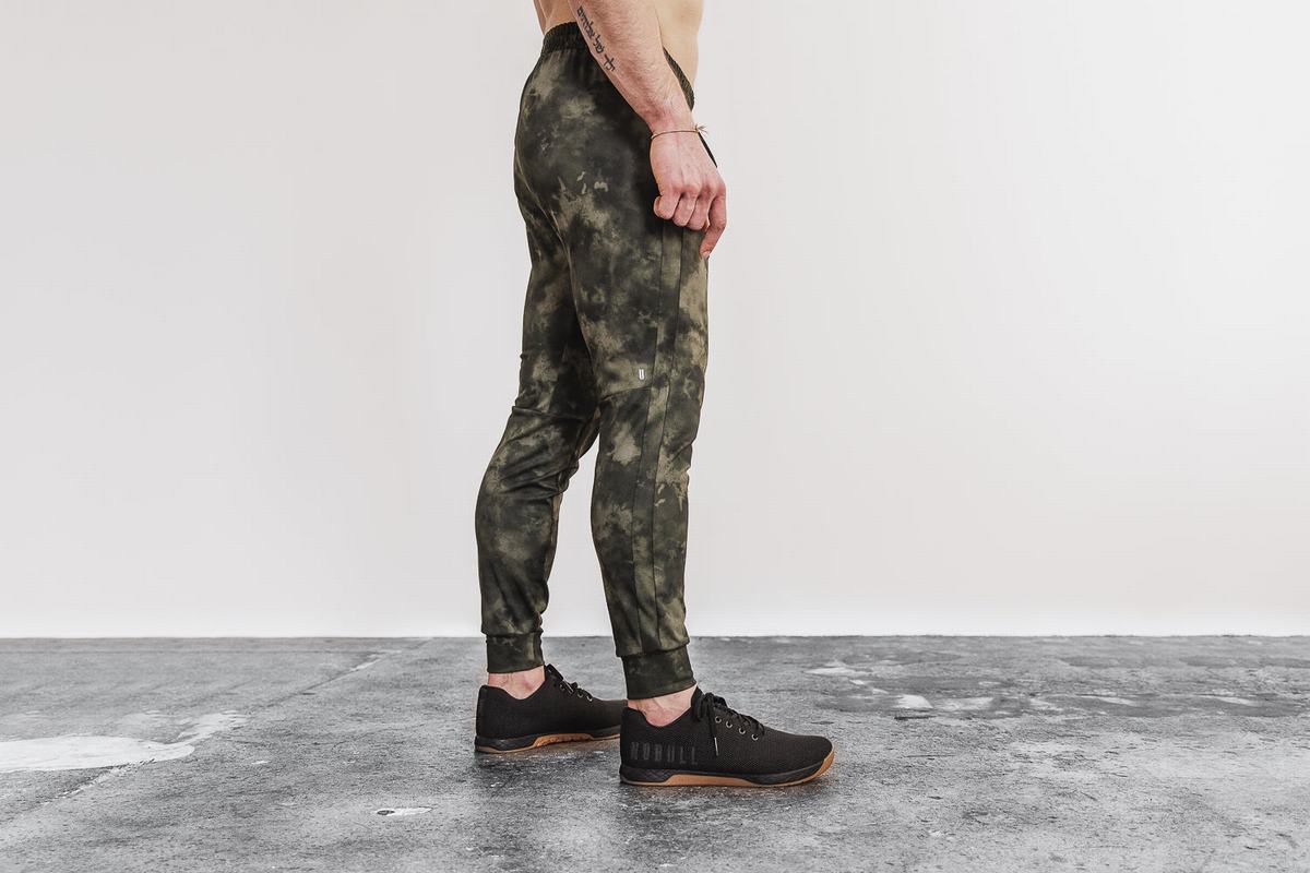 Nobull Tie-Dye Men's Joggers Green | Australia (JD8946)